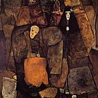 Egon Schiele Famous Paintings - Procession